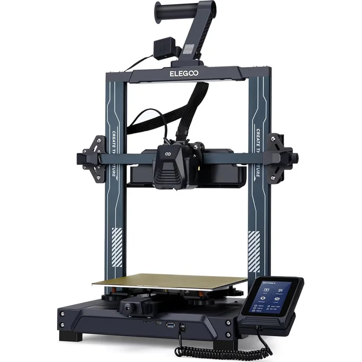 Elegoo Neptune 4, 3D-Drucker mit Klipper-Firmware und Dual Gear Direct Drive Extruder, schwarz