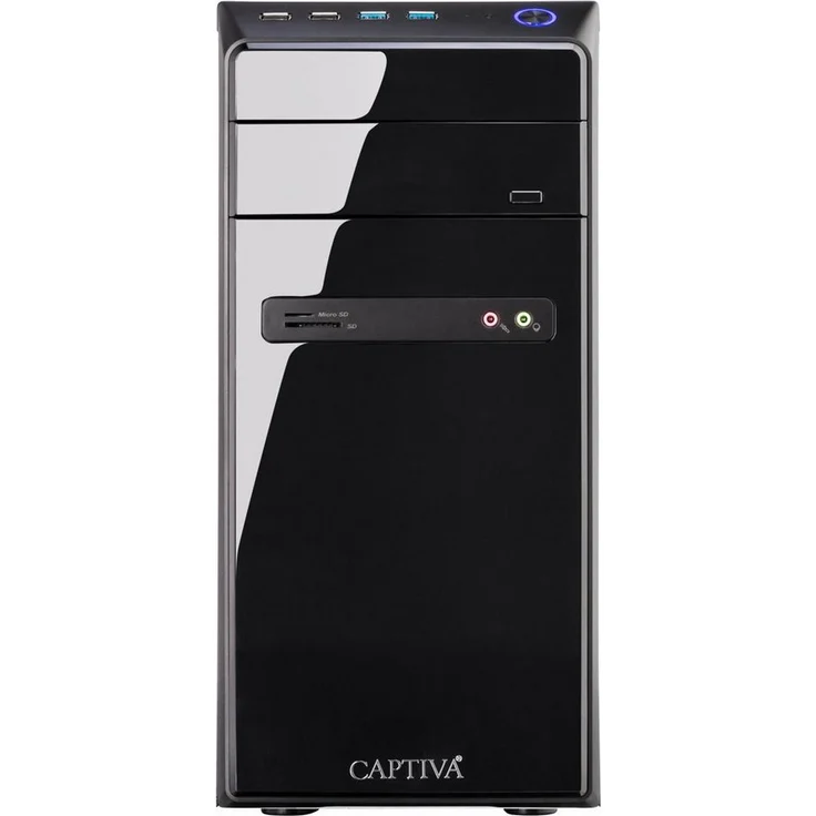 CAPTIVA Power Starter R64-120 Business-PC (AMD Ryzen 5 5600G, 16 GB RAM, 500 GB SSD, Luftkühlung, schwarz)