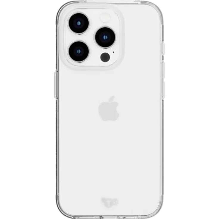 tech21 Evolite Clear, Smartphone Hülle für Apple iPhone 15 Pro, transparent, schlagfest bis 2,4m, biologisch abbaubar