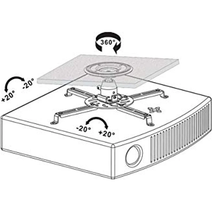 LogiLink BP0056 Halterung für Beamer und Projektoren bis 25 kg, Armlänge 135 mm Weiß – Bild 6