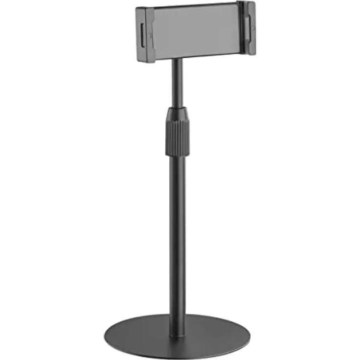 myWall HT30L Tischständer für Tablets/ Smartphones, höhenverstellbar, frei beweglich mit Kugelgelenk, Handy- und Tablethalterung, schwarz