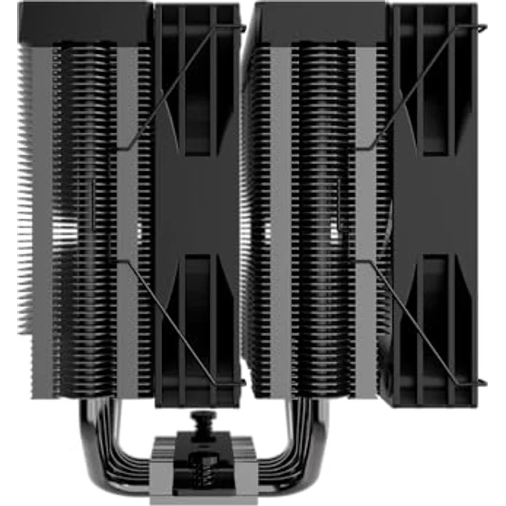 Enermax ETS-T60D, CPU Kühler mit Dual-Tower-Design, 2x 120 mm PWM-Lüfter, digitale Statusanzeige, Schwarz – Bild 3