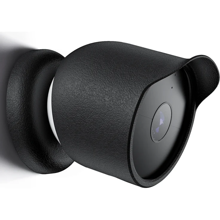 INF Schützende Silikonhülle für Google Nest Cam, wetterbeständig in Schwarz, mit einfacher Installation und perfektem Sitz