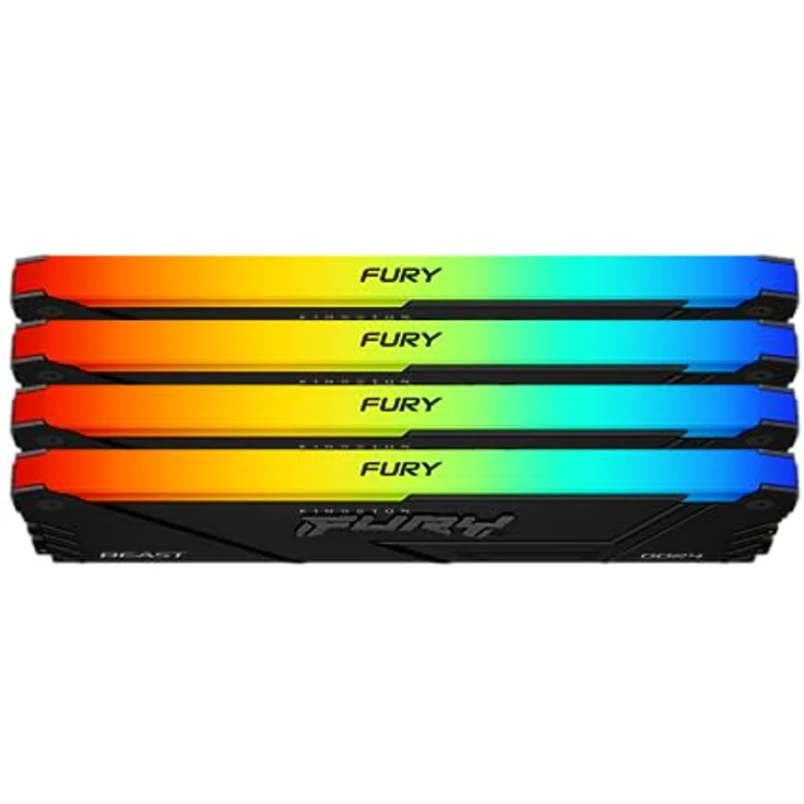 Kingston FURY Beast RGB 128GB 3600MT/s DDR4 CL18 DIMM (Kit mit 4) PC Arbeitsspeicher KF436C18BB2AK4/128 – Bild 2