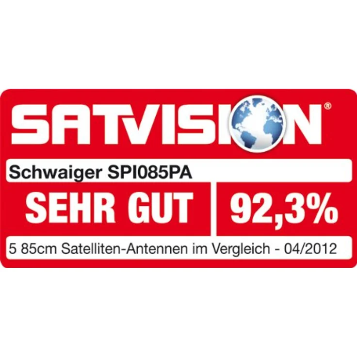 Schwaiger SPI085PW011 Aluminium Offset-Antenne 85 cm, Premiumklasse, weiß – Bild 5