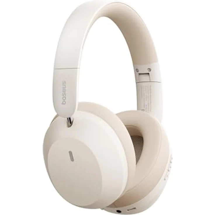 Baseus Bass 35 Max, Kopfhörer kabelgebunden & kabellos, Bluetooth V5.3, 50 Stunden Akkulaufzeit, Beige – Bild 4