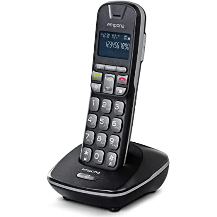 Emporia TH-21 DECT-Schnurlostelefon, schwarz – Bild 2