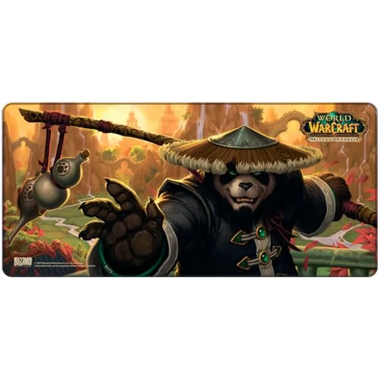 Dark Project World of Warcraft Gaming-Mauspad Pandaria, XL 90 x 42 cm, Speed-Oberfläche, rutschfeste Gummibasis, wasserabweisend