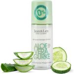 Jean & Len Deo Roll-On Aloe Vera Gurke, langanhaltende Frische, ideal auch nach der Rasur, praktische Reisegröße, Vitamin E, Gurkenextrakt & Aloe Vera, ohne Aluminiumsalze & Alkohol, vegan, 50 ml