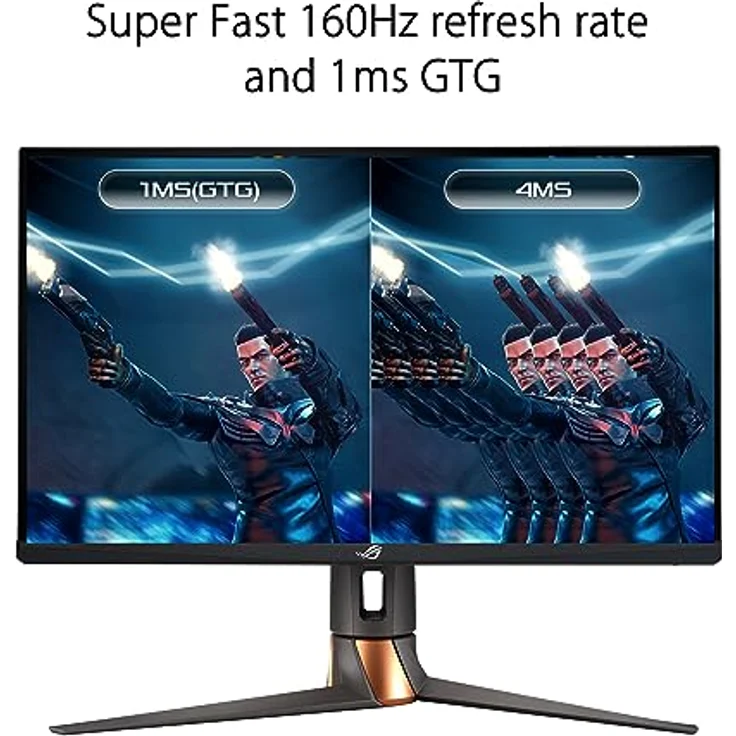 ASUS ROG Swift PG27UQR - 27 Zoll 4K UHD Gaming Monitor - 160 Hz, 1ms GtG, FreeSync, AdaptiveSync, DisplayHDR 600 - Fast-IPS Panel, Schwarz – Bild 3