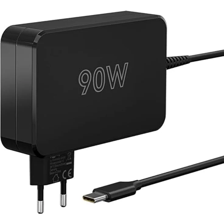 goobay 65420-90W USB C Ladegerät Laptop mit 1,8m Laptop Ladekabel Power Delivery 90w USB C Netzteil - USB C Ladegerät 90w mit Kabel & Überhitzungsschutz für MacBook Pro, Lenovo ThinkPad, Chromebook – Bild 1