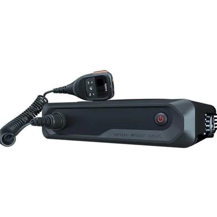 Hytera HM655L V1, VHF Walkie-Talkie mit 5-25W Leistung, IP54, Lautsprechermikrofon, Halterungssatz, Netzkabel, Schwarz