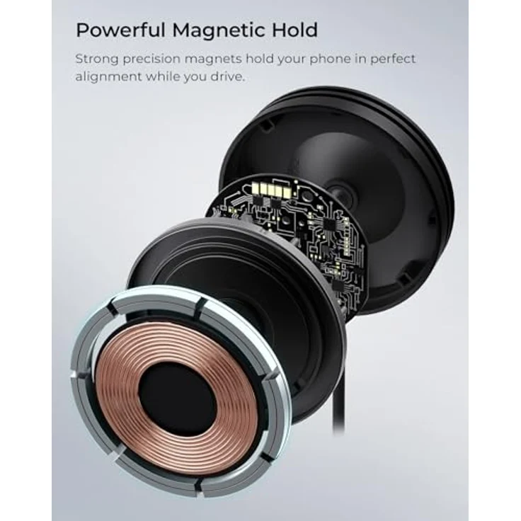 iOttie Velox Mini Qi2, Smartphone Halterung mit 15W kabellosem Laden, Schwarz – Bild 7