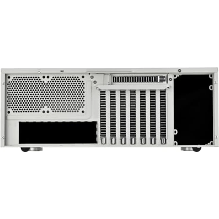 Silverstone FLP01 PC-Gehäuse, HTPC, SSI-CEB/ATX mit verstecktem I/O, 1x USB-C, 2x USB-A, 3,5-mm-Klinkenbuchse - weiß – Bild 4