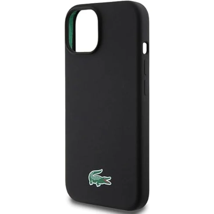 Lacoste Schutzhülle für Apple iPhone 15, originale Silikon-Hülle, MagSafe-kompatibel, Schwarz – Bild 6