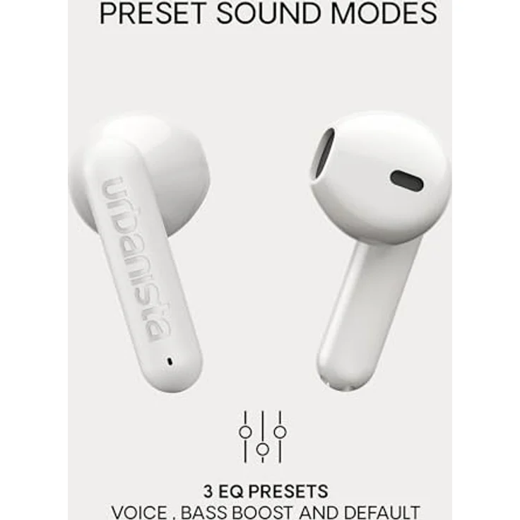 Urbanista Austin 2, True Wireless Stereo Kopfhörer mit aktiver Geräuschunterdrückung, 25 Stunden Akkulaufzeit, spritzwassergeschützt, Weiß – Bild 4