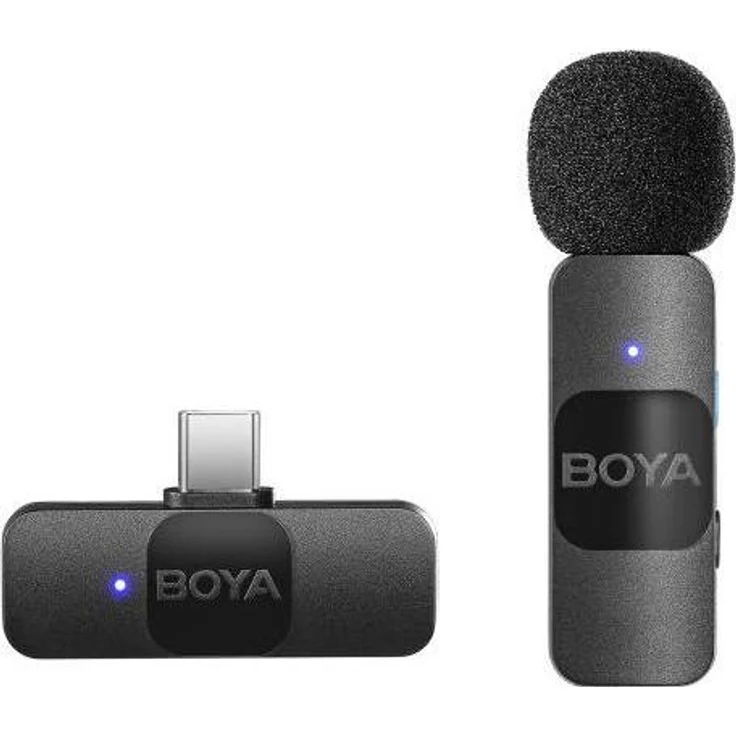 Boya BY-V10 (V2.0), tragbares Dual-Channel-Wireless-Mikrofon mit intelligenter Geräuschunterdrückung