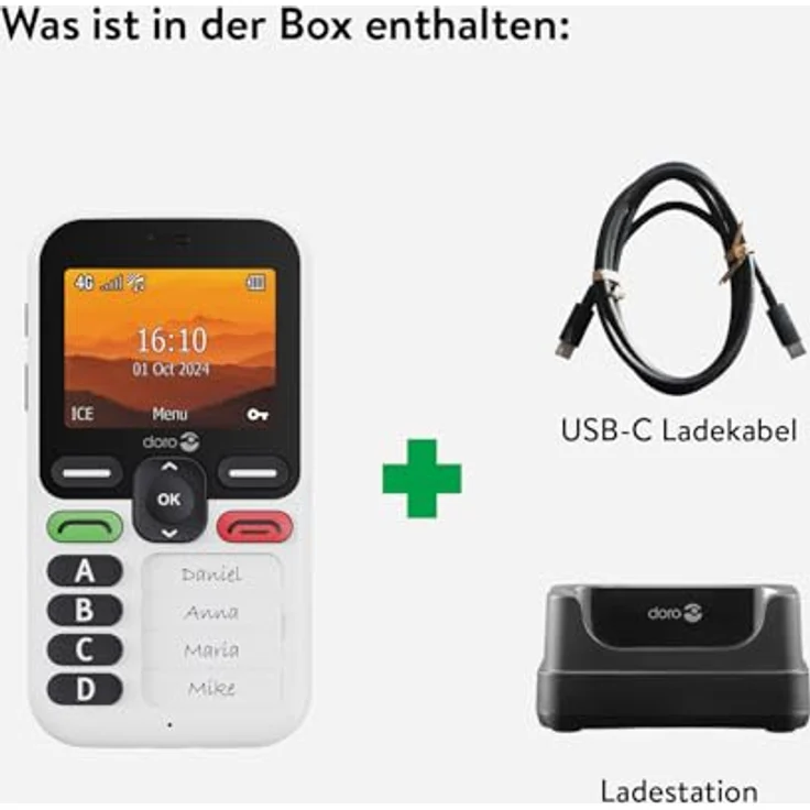 Doro Leva X10 White/Black, Smartphone mit innovativem Design – Bild 5