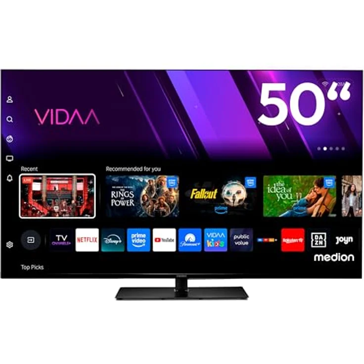 MEDION MD 850300, 125,7 cm (50 Zoll) 4K Smart-TV mit Dolby Vision HDR, VIDAA Store, Bluetooth, schwarz – Bild 2