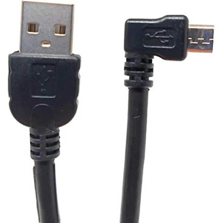 SYSTEM-S 2m Meter Micro USB 2.0 Kabel gewinkelt 90 Grad Winkelstecker (rechts-Male) Adapter Datenkabel und Ladekabel – Bild 4