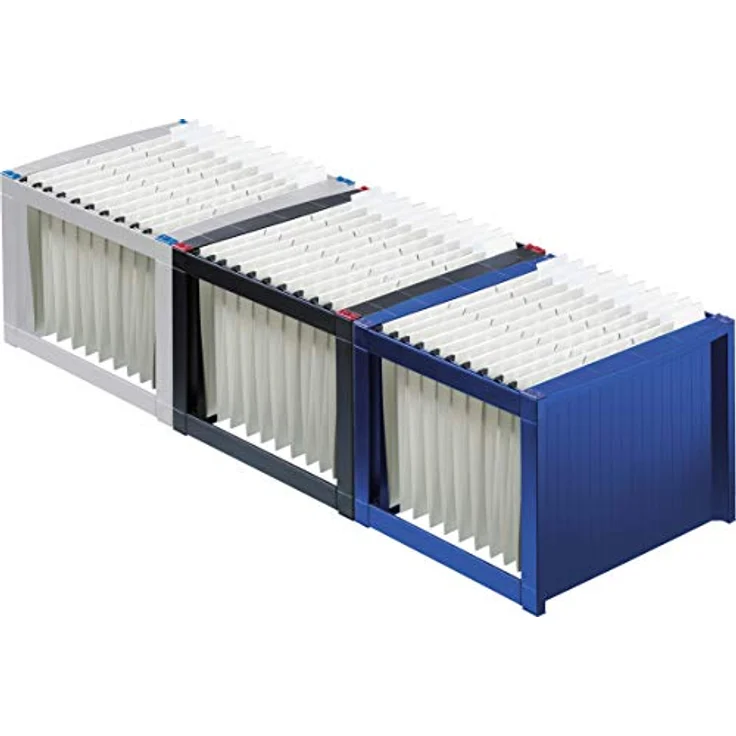 Helit Hängeregister-Box H61100-92, the rack, A4, für 40 Hängemappen, schwarz – Bild 3