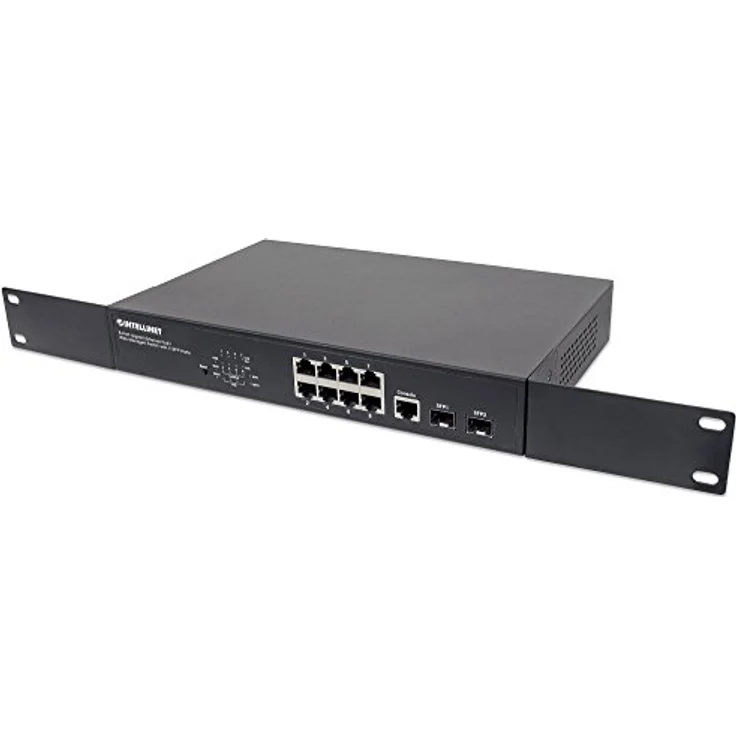 Intellinet 8-Port Gigabit Ethernet PoE+ Web-Managed Switch with 2 SFP Ports, IEEE 802.3ataf Power Over Ethernet PoE+PoE Compliant, 140 561167, Schwarz – Bild 8