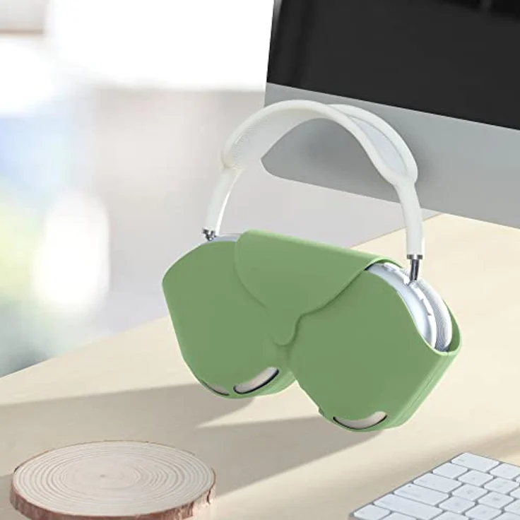 kwmobile Hülle für Apple Airpods Max, Silikon Case in Pastellgrün, flexibel, reißfest und rutschfest mit präzisen Cut-Outs – Bild 3