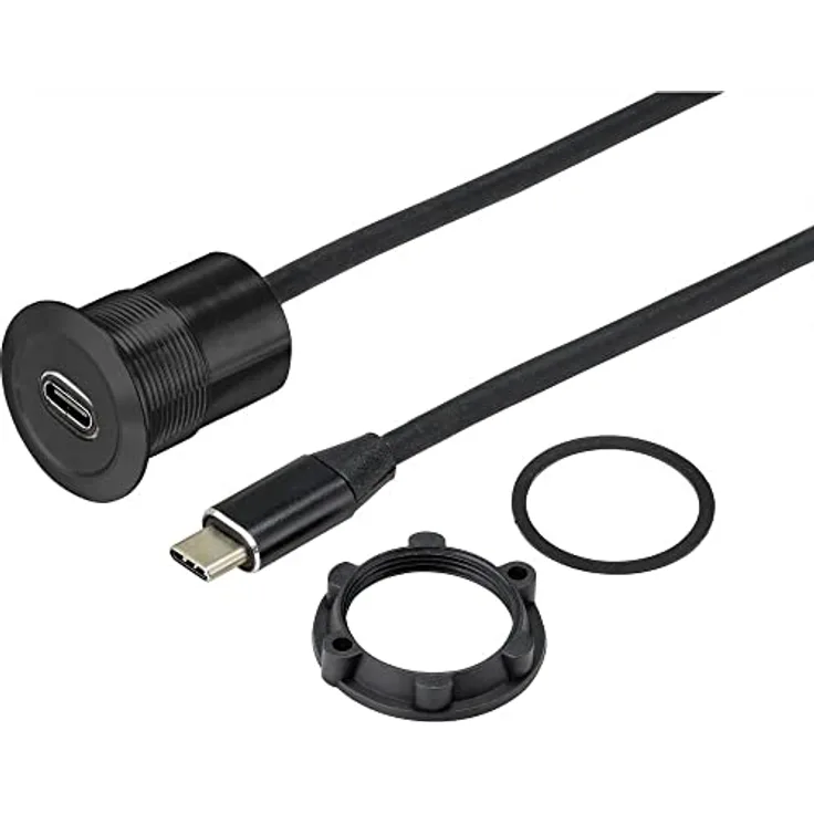 TRU Components Buchse USB-34-BK Buchse, Dicke des Panels: 1-10 mm TC-9534348 Inhalt: 1 Stück