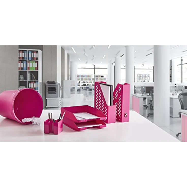 Han Briefablage 1027-x-56, Klassik, A4, pink, stapelbar, Kunststoff – Bild 3
