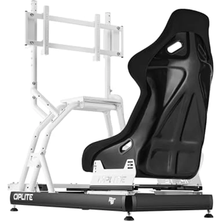 OPLITE R8 Single Monitor Mount Weiß, robuste Monitorhalterung mit 6-stufiger Höhenverstellung für R8 Fury, max. 55 Zoll Bildschirmgröße, VESA-kompatibel – Bild 3