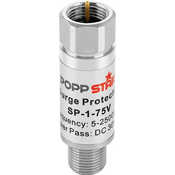 Poppstar 1008746 4x SAT Antenne Überspannungsschutz (Schutzadapter F-Stecker auf F-Buchse) silber - Preisvergleich – Bild 4