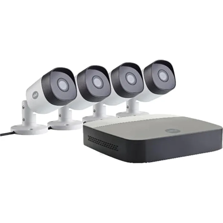 YALE SV-4C-4ABFX-2 Smart Home CCTV Kit x4 Outdoor Nachtsichtkameras 1080p 1TB Festplatte App-gesteuert, 3600 W, 220 V, Multicolour, 4 Count (Pack of 1)