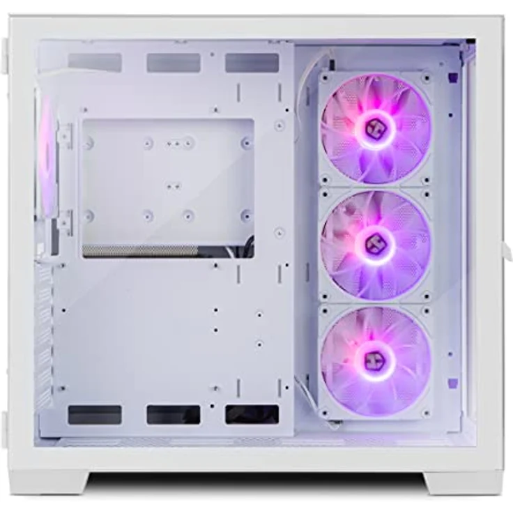 Nox Hummer Astra ARGB, gehärtetes Glas Midi-Tower Gehäuse mit USB 3.0, Schwarz, für große Grafikkarten bis 420 mm und Wasserkühlung bis 360 mm – Bild 4