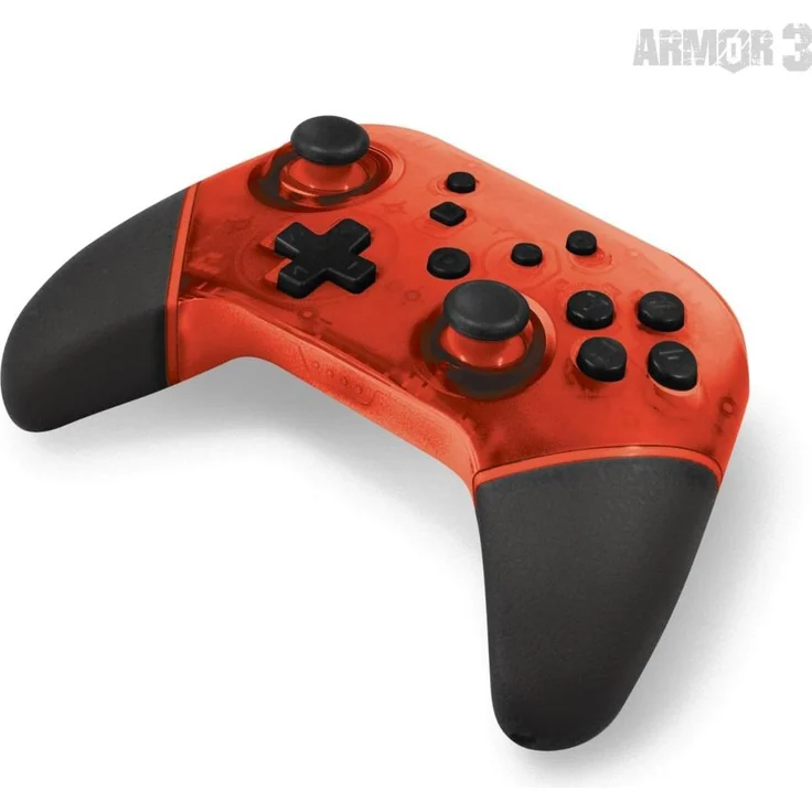 Hyperkin Nuchamp Wireless Controller, kabelloser Gaming Controller mit LED-Licht und Pro-Paddle-Tasten, Rot