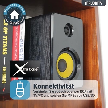 CASSE STUDIO Majority D40X Bluetooth - 70W Con Coni In Kevlar Giallo