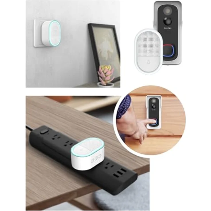 Beafon Visitor 2V - Set Outdoor Videotürklingel mit Winkeladapter + Indoor Glocke Chime, IP 54, 3MP Kamera, 6700 mAh Akku, 145° Weitwinkel – Bild 3