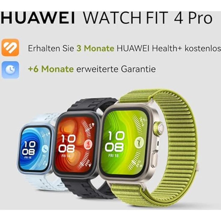 HUAWEI Watch FIT 4 Pro Smartwatch, GPS, 5ATM wasserdicht, EKG, Saphirglas, bis zu 10 Tage Akku, kompatibel mit Android™ & iOS, Blau, +6 Monate erweiterte Garantie – Bild 2