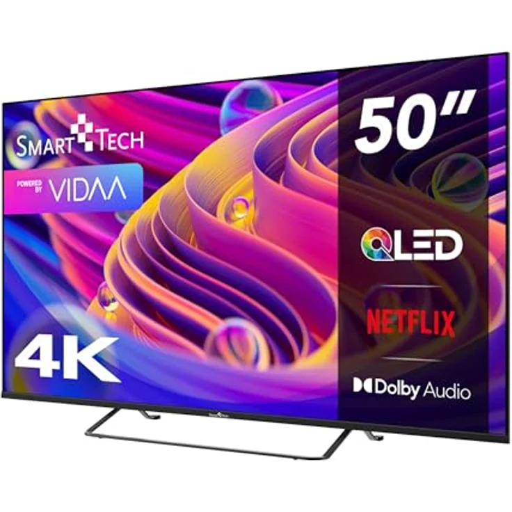 Smart Tech 50QV02K, 50 Zoll QLED Smart TV mit 4K UHD, HDR10, Bluetooth und VIDAA Smart Portal – Bild 6