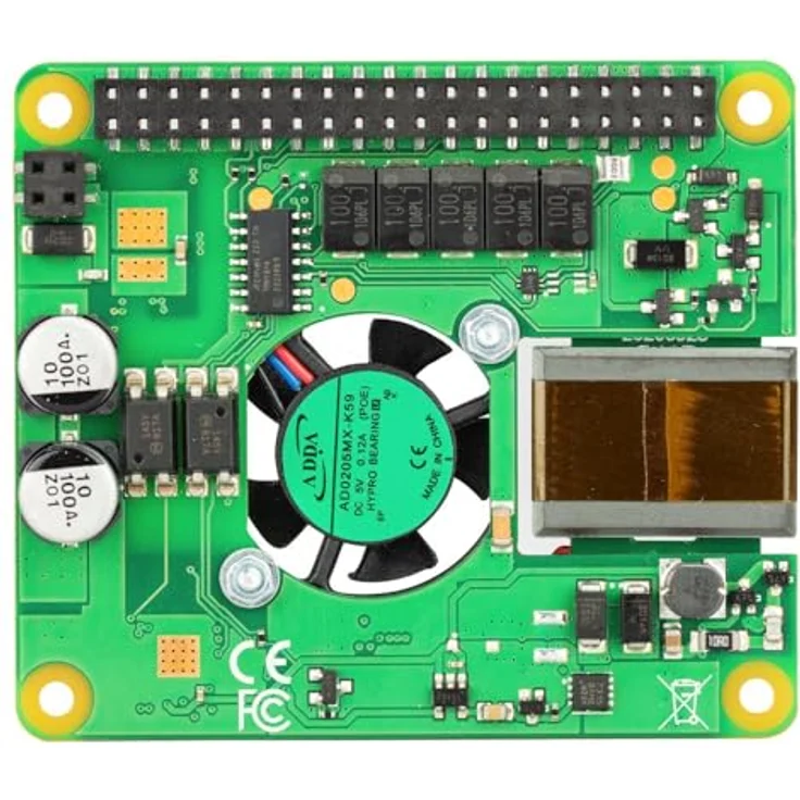 Raspberry Pi Power over Ethernet (PoE+) HAT für Raspberry Pi 4 & 3B+, R2, offizielles Erweiterungsboard zur Stromversorgung über Ethernet-Kabel – Bild 3