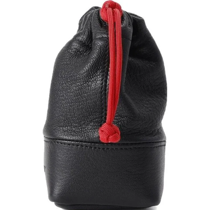 Artisan & Artist ACAM LPL 140 BLK, Objektivtasche aus Ziegenleder mit herausnehmbarer Polsterbasis, Schwarz