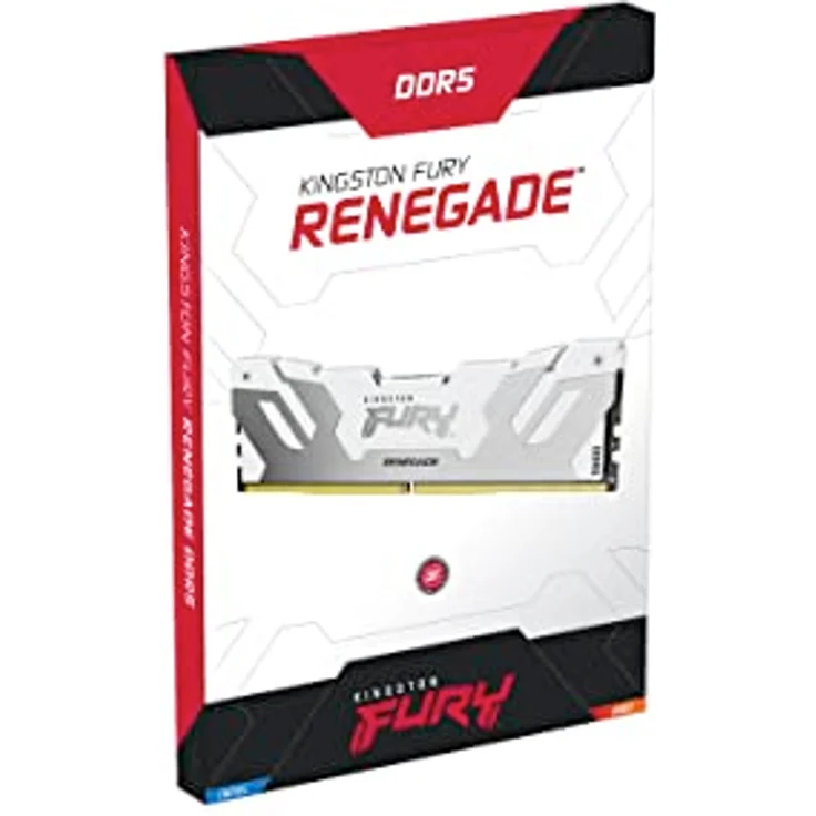 Kingston Fury Renegade KF584CU40RWK2-48 DDR5 Silber/Weiss XMP 48GB 8400MT/s CL40 CUDIMM Desktop Gaming Speicher Kit mit 2 - Hochleistungsarbeitsspeicher mit Aluminium-Kühlkörperdesign – Bild 3