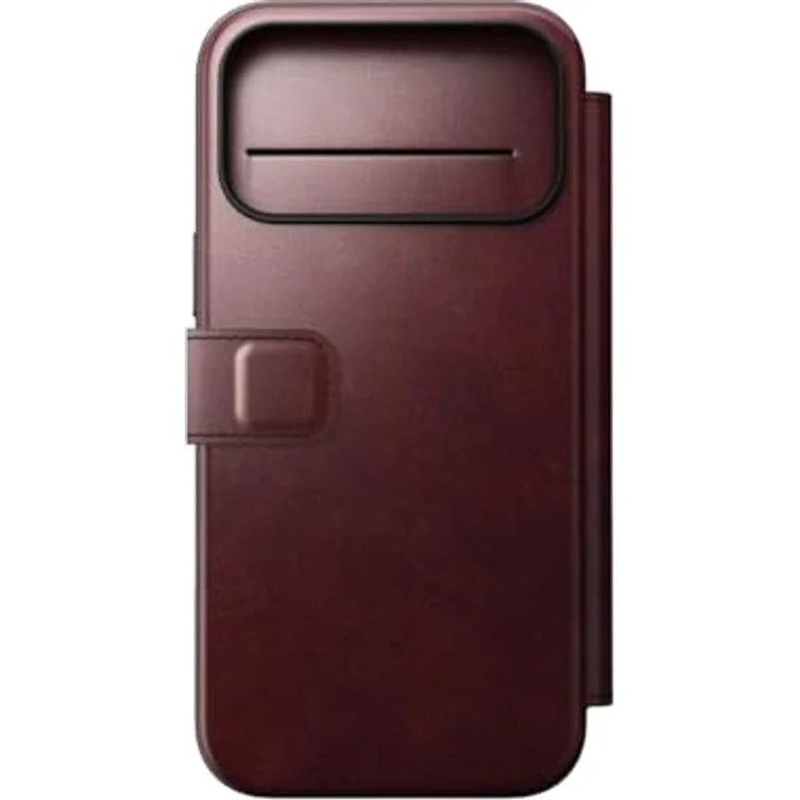 NOMAD Modern Leather Folio für iPhone 17 Pro Max, MagSafe-kompatible Schutzhülle aus Polycarbonat und hochwertigem Burgunder-Horween-Leder mit drei Kartenfächern und Bargeldfach – Bild 3