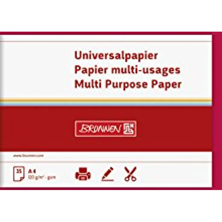 Brunnen 105123524 Universalpapier, A4, 35 Blatt, 120 g/m², mittelrot – Bild 2