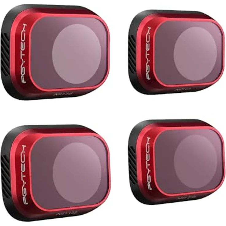 PGYTECH DJI Mini 3 ND Filter Set, 4-teilig (16, 64, 128, 256), japanisches AGC-Glas, leicht und robust, wasserdicht, ölbeständig, Anti-Kratz-Beschichtung – Bild 1