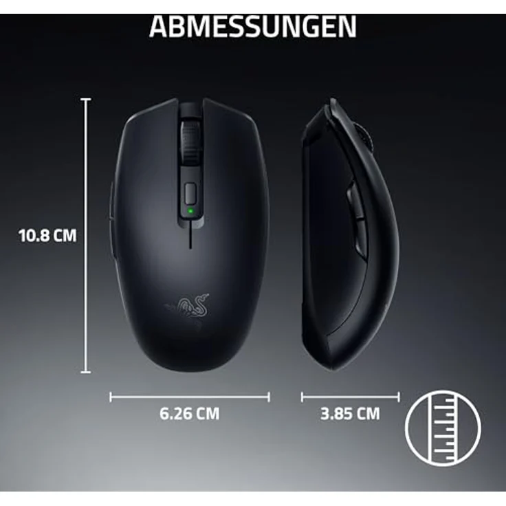 Razer Orochi V2 Wireless Gaming Maus, 18K Focus X Sensor, HyperSpeed Wireless/Bluetooth, 6 programmierbare Tasten, schwarz – Bild 8