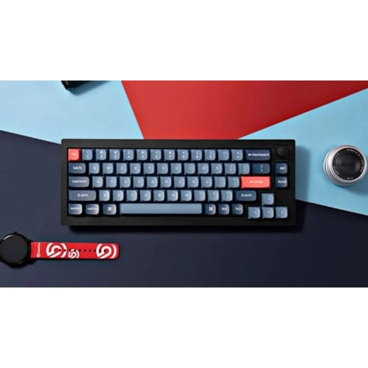 Keychron V2 Max Kabellose Mechanische Tastatur 65%, 2.4 GHz/Bluetooth 5.1/USB, RGB mit QMK/VIA Programmierbarem Knopf, Hot-Swappable Gateron Brown, Gasket Mount für Mac Windows Linux - Schwarz – Bild 2
