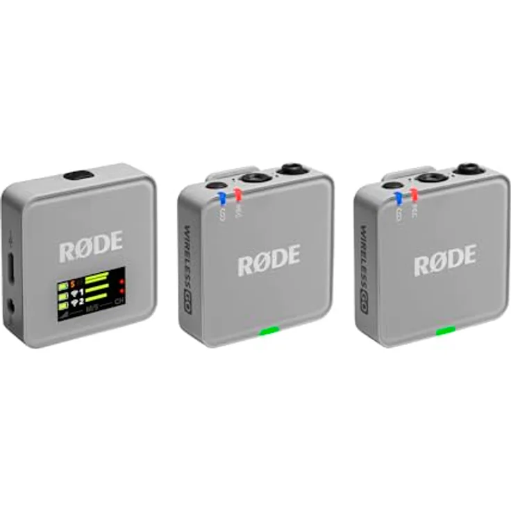 RØDE Wireless GO (Gen 3) – Kompakter kabelloser Mikrofon mit 32-Bit Float Aufnahme, automatischer Pegelregelung und universeller Kompatibilität, Steingrau