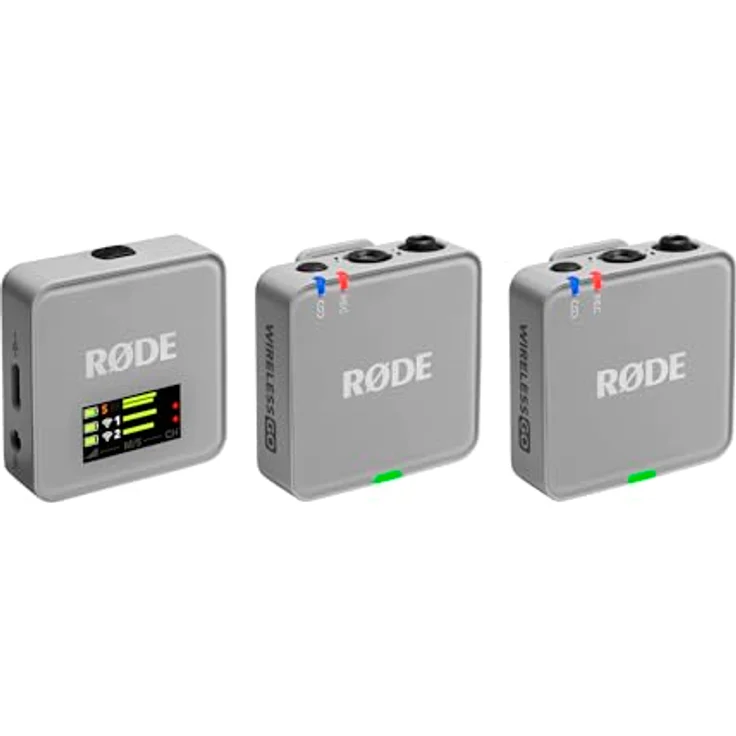 RØDE Wireless GO (Gen 3) – Kompakter kabelloser Mikrofon mit 32-Bit Float Aufnahme, automatischer Pegelregelung und universeller Kompatibilität, Steingrau – Bild 1