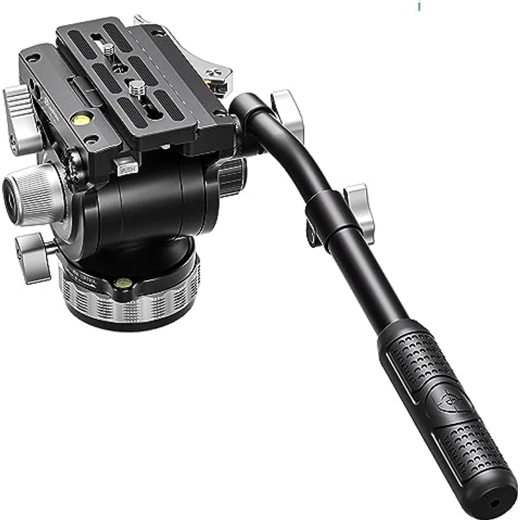 Leofoto BV-20, 2-Wege-Neiger/Videokopf mit 360° Schwenkbereich und langem Bedienarm – Bild 4