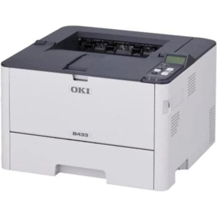 OKI B433dn Ethernet-Laserdrucker, S/W-LED-Technologie, automatischer Duplexdruck, 40 Seiten/Min, grau